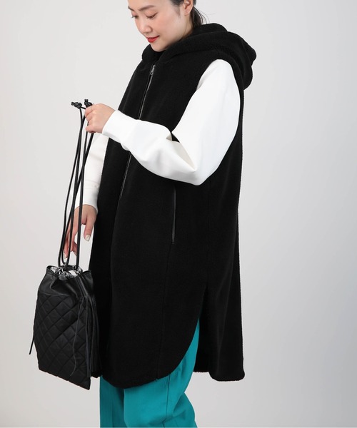 LUGIVA(ルギヴァ)の「ボアジレロングベスト(ベスト・レディース・オフホワイト/ブラック・M)」の15枚目の写真