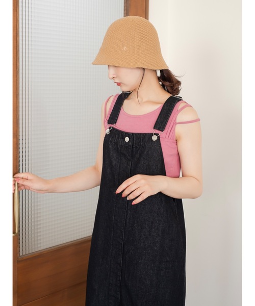 JUMELLE（ジュメロ）の「デニムジャンパースカート（ジャンパースカート・レディース・ブラック・FREE）」の8枚目の写真