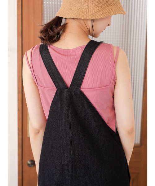 JUMELLE（ジュメロ）の「デニムジャンパースカート（ジャンパースカート・レディース・ブラック・FREE）」の4枚目の写真