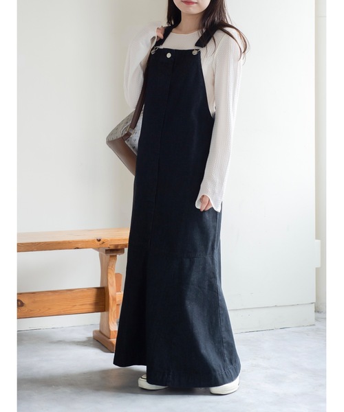 JUMELLE（ジュメロ）の「デニムジャンパースカート（ジャンパースカート・レディース・ブラック・FREE）」の13枚目の写真