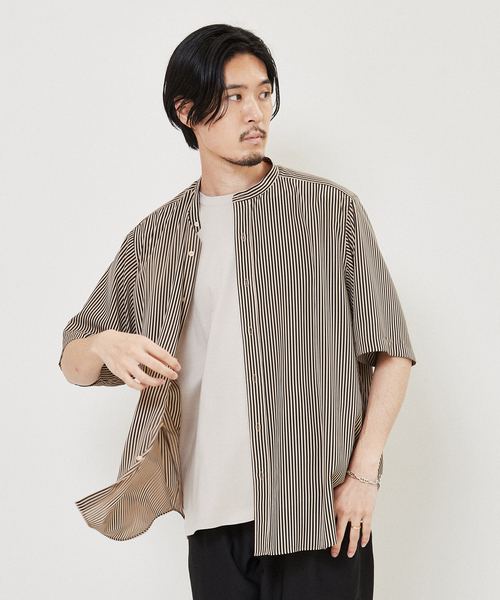 入荷なう セール】【LA BOUCLE バンドカラー ラブークル】デシン / トップス