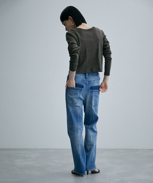 Healthy denim（ヘルシーデニム）の「【Healthy DENIM for ADAM ET ROPE'】別注 Chili Pepper Hightrise Straigh（デニムパンツ・レディース・グレー/ブルー・22/25/24/23）」の13枚目の写真