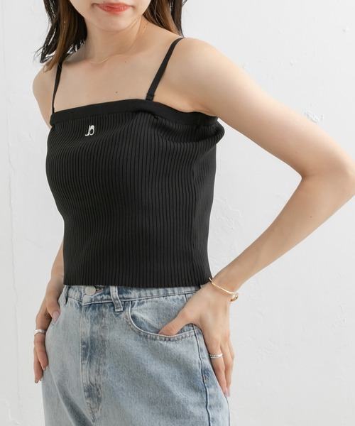 OLIVE des OLIVE（オリーブデオリーブ）の「OLニットキャミ（キャミソール・レディース・ブラック/ブラウン/オフホワイト/サックスブルー・FREE）」の13枚目の写真