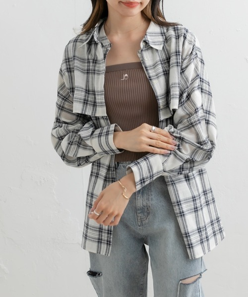 OLIVE des OLIVE（オリーブデオリーブ）の「OLニットキャミ（キャミソール・レディース・ブラック/ブラウン/オフホワイト/サックスブルー・FREE）」の19枚目の写真