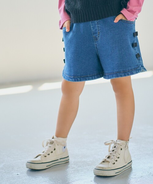 SHOO・LA・RUE（シューラルー）の「【100-140cm】ストレッチデニムショートパンツ（その他パンツ・キッズ・ネイビー系5/ブルー系5・11/10/12/13/14）」の9枚目の写真