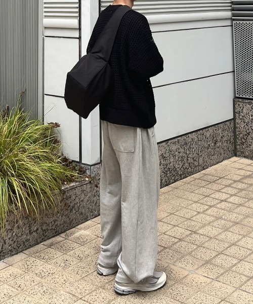 Chikashitsu +(チカシツプラス)の「【Chikashitsu +】lib mesh knit / 【チカシツプラス】リブメッシュ長袖ニット(ニット/セーター・メンズ・ホワイト/ブラック/ライトカーキ・ONE SIZE)」の18枚目の写真