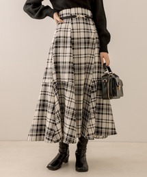 OLIVE des OLIVE | 【WEB限定カラー有】ビットベルト付きフレアスカート(スカート)