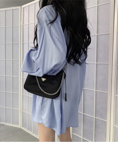 Dita Muaj.（ディータムアージュ）の「オーバーサイズルーズシャツ(ワンピース)（シャツ/ブラウス・レディース・ホワイト/ブルー・S/M/L）」の7枚目の写真