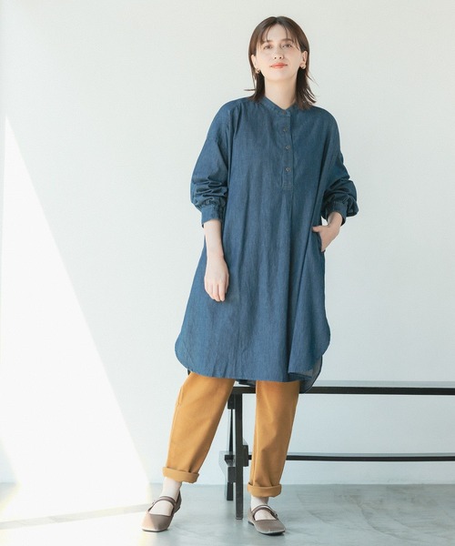 studio CLIP（スタディオクリップ）の「バックリボンデニムシャツブラウス（シャツ/ブラウス・レディース・ライトブルー/インディゴブルー・FREE/TF）」の7枚目の写真