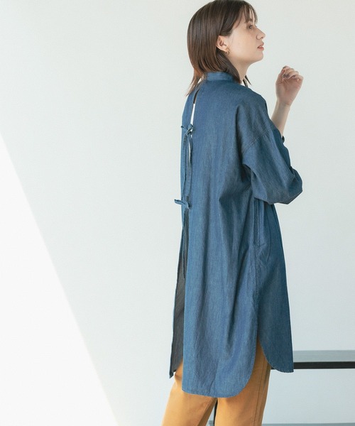 studio CLIP（スタディオクリップ）の「バックリボンデニムシャツブラウス（シャツ/ブラウス・レディース・ライトブルー/インディゴブルー・FREE/TF）」の18枚目の写真