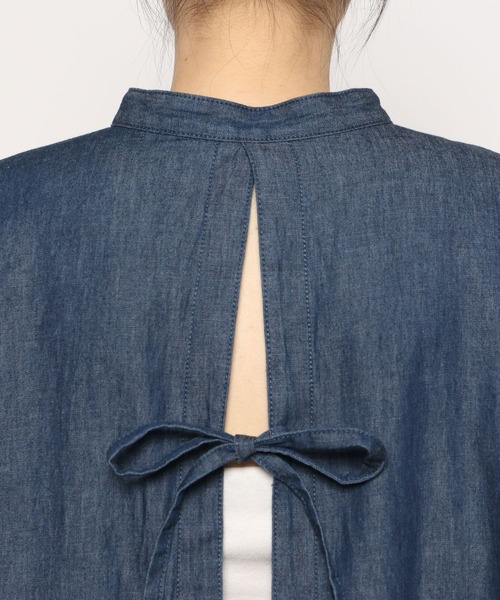 studio CLIP（スタディオクリップ）の「バックリボンデニムシャツブラウス（シャツ/ブラウス・レディース・ライトブルー/インディゴブルー・FREE/TF）」の17枚目の写真