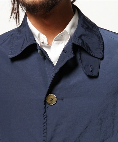 EDIFICE（エディフィス）の「◇グログランメモリーコート（ステンカラーコート・メンズ・ベージュ/グリーン/ブルー系その他/イエロー・46/44/50/48）」の9枚目の写真