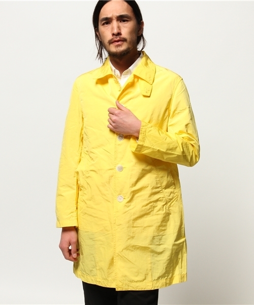 EDIFICE（エディフィス）の「◇グログランメモリーコート（ステンカラーコート・メンズ・ベージュ/グリーン/ブルー系その他/イエロー・46/44/50/48）」の15枚目の写真