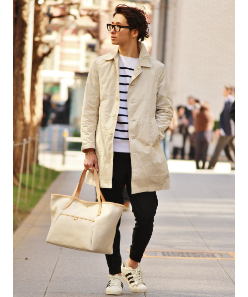 EDIFICE（エディフィス）の「◇グログランメモリーコート（ステンカラーコート・メンズ・ベージュ/グリーン/ブルー系その他/イエロー・46/44/50/48）」の20枚目の写真