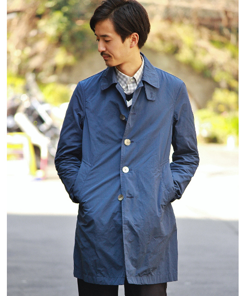 EDIFICE（エディフィス）の「◇グログランメモリーコート（ステンカラーコート・メンズ・ベージュ/グリーン/ブルー系その他/イエロー・46/44/50/48）」の21枚目の写真