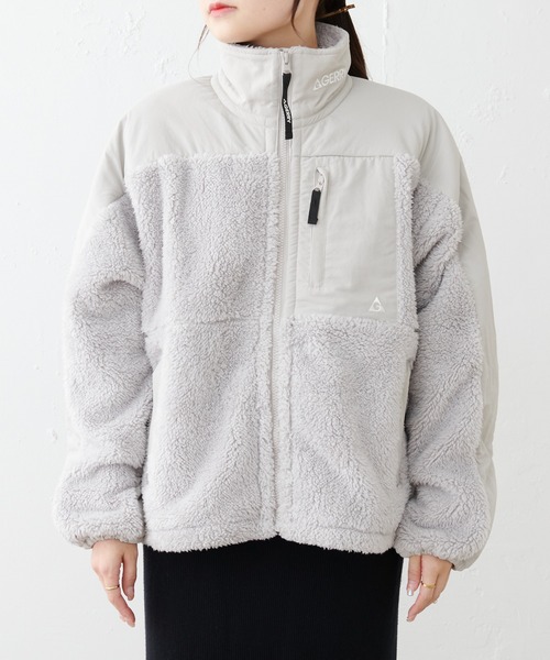 GERRY(ジェリー)の「【GERRY】BOA STAND JACKET(ブルゾン・レディース・ブラック/ベージュ/グレー/クリーム・S)」の5枚目の写真