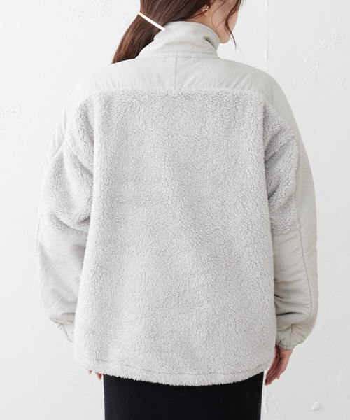 GERRY(ジェリー)の「【GERRY】BOA STAND JACKET(ブルゾン・レディース・ブラック/ベージュ/グレー/クリーム・S)」の7枚目の写真