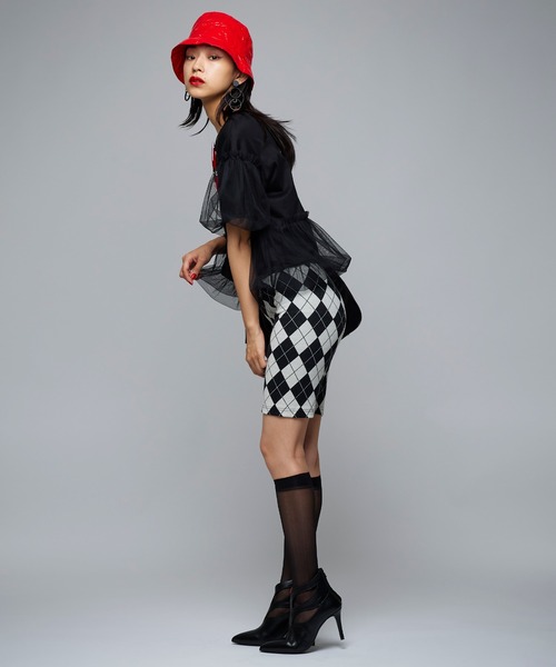 Narcissus（ナルシス）の「【Narcissus】チュールレイヤードTシャツ（Tシャツ/カットソー・レディース・ブラック/ホワイト・FREE）」の11枚目の写真