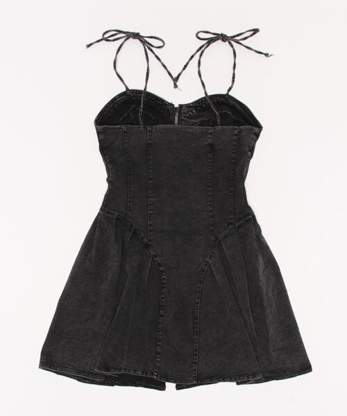 SPIGA（スピーガ）の「センターZIPデニムキャミワンピース（ワンピース・レディース・ブラック/ブルー・FREE）」の3枚目の写真