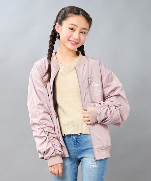 by LOVEiT(バイラビット)の「MA-1(MA-1・キッズ・ピンク/ブラック/カーキ・130cm/120cm/140cm/150cm/160cm)」の3枚目の写真