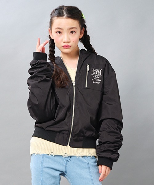 by LOVEiT(バイラビット)の「MA-1(MA-1・キッズ・ピンク/ブラック/カーキ・130cm/120cm/140cm/150cm/160cm)」の16枚目の写真