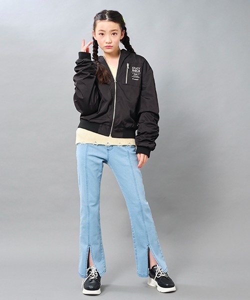 by LOVEiT(バイラビット)の「MA-1(MA-1・キッズ・ピンク/ブラック/カーキ・130cm/120cm/140cm/150cm/160cm)」の17枚目の写真