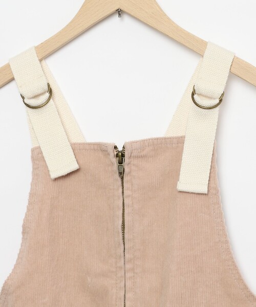 coen（コーエン）の「コーデュロイオーバーオール（サロペット/オーバーオール・キッズ・ライトピンク/ベージュ・150/110/130）」の13枚目の写真