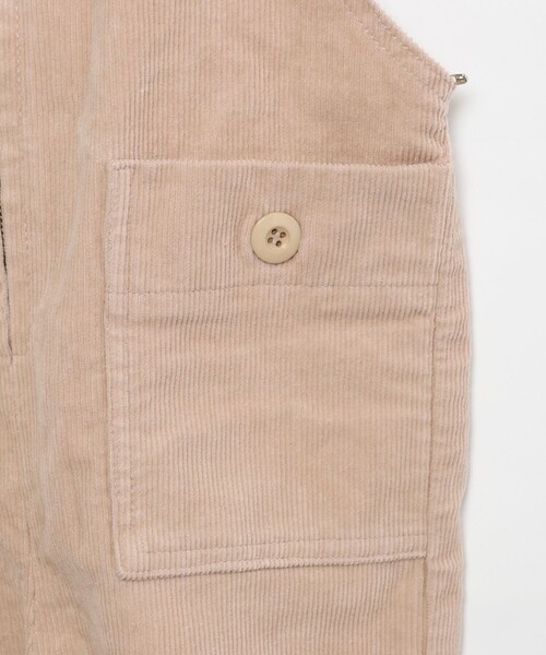 coen（コーエン）の「コーデュロイオーバーオール（サロペット/オーバーオール・キッズ・ライトピンク/ベージュ・150/110/130）」の15枚目の写真