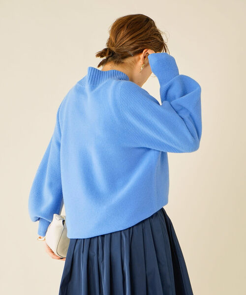 NOLLEY’S(ノーリーズ)の「CHESS 15Gハイネックプルオーバーニット(ニット/セーター・レディース・イエロー/オフホワイト/ブルー/グレイッシュベージュ・38)」の10枚目の写真