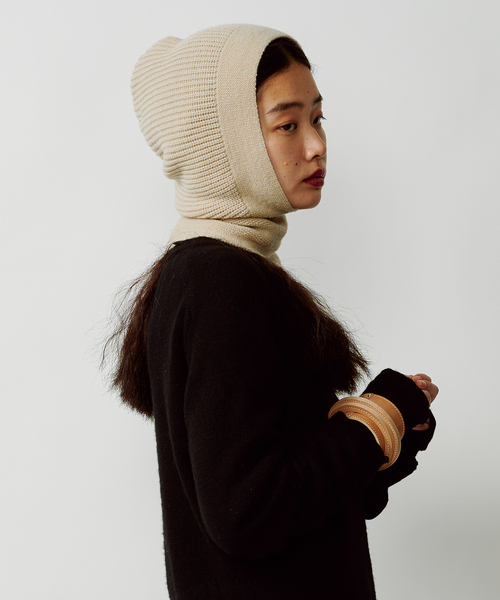 journal standard L'essage（ジャーナルスタンダードレサージュ）の「【LA MAISON DE LYLLIS/メゾンドリリス】VIS：バラクラバ（ニットキャップ/ビーニー・レディース・ブルー/ブラック/アイボリー・FREE）」の2枚目の写真