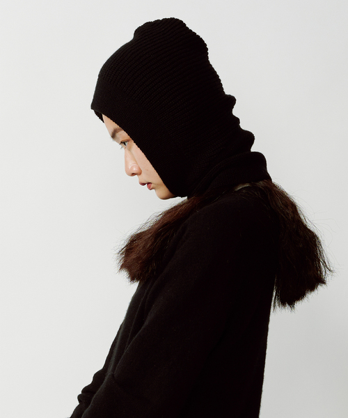 journal standard L'essage（ジャーナルスタンダードレサージュ）の「【LA MAISON DE LYLLIS/メゾンドリリス】VIS：バラクラバ（ニットキャップ/ビーニー・レディース・ブルー/ブラック/アイボリー・FREE）」の4枚目の写真