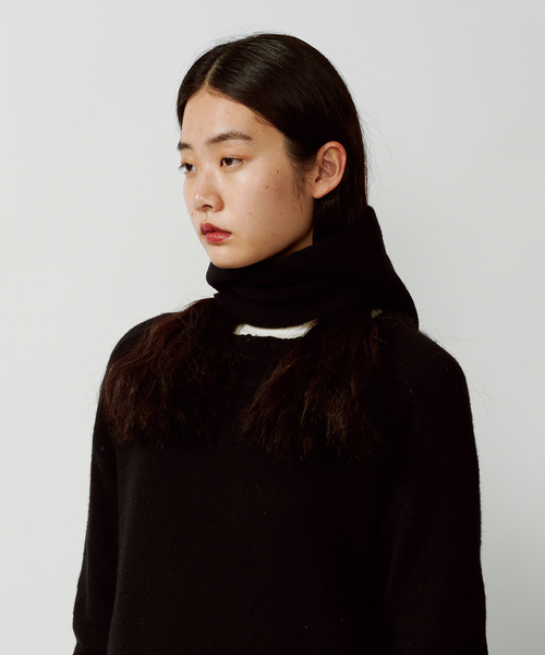 journal standard L'essage（ジャーナルスタンダードレサージュ）の「【LA MAISON DE LYLLIS/メゾンドリリス】VIS：バラクラバ（ニットキャップ/ビーニー・レディース・ブルー/ブラック/アイボリー・FREE）」の5枚目の写真