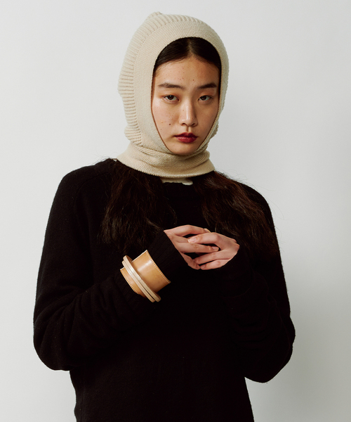 journal standard L'essage（ジャーナルスタンダードレサージュ）の「【LA MAISON DE LYLLIS/メゾンドリリス】VIS：バラクラバ（ニットキャップ/ビーニー・レディース・ブルー/ブラック/アイボリー・FREE）」の6枚目の写真