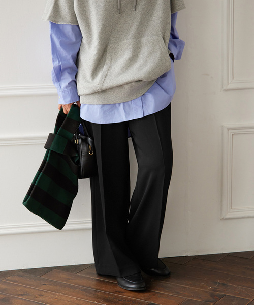 JOURNAL STANDARD relume(ジャーナルスタンダード レリューム)の「エステルダブルクロスパンツ(その他パンツ・レディース・ブラック/グリーン/ピンク・36/38)」の12枚目の写真