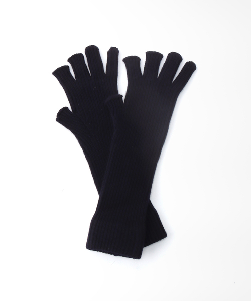 FRAMeWORK（フレームワーク）の「【JANE SMITH/ジェーンスミス】スリーフィンガーニットグローブ（手袋・レディース・ブラック/ネイビー・FREE）」の2枚目の写真