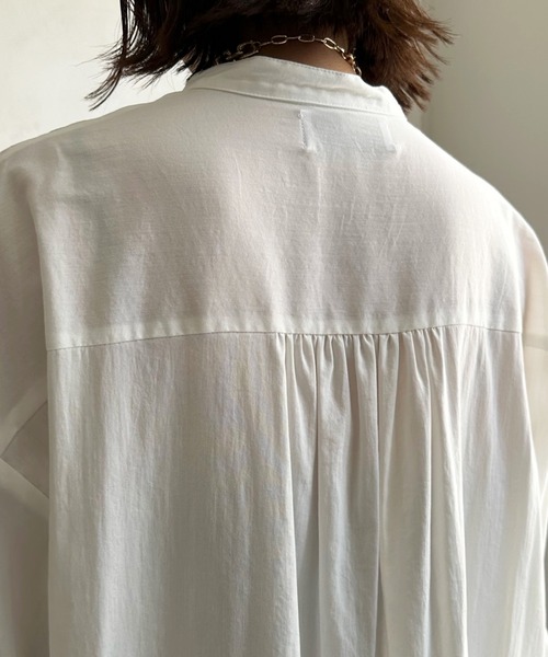 DouDou(ドゥドゥ)の「カフスアレンジシャツ(シャツ/ブラウス・レディース・ブラック/パープル/ホワイト・FREE)」の15枚目の写真