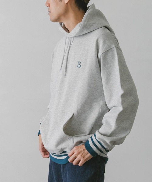 URBAN RESEARCH DOORS（アーバンリサーチドアーズ）の「『別注』GEMSPORTS×DOORS リブラインパーカー（パーカー・メンズ・グレー/ネイビー・LARGE/MEDIUM）」の8枚目の写真