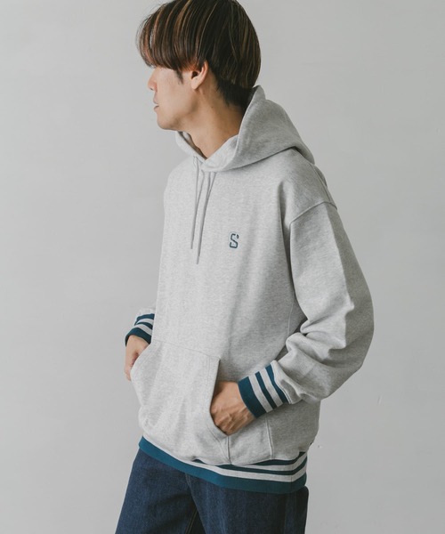 URBAN RESEARCH DOORS（アーバンリサーチドアーズ）の「『別注』GEMSPORTS×DOORS リブラインパーカー（パーカー・メンズ・グレー/ネイビー・LARGE/MEDIUM）」の11枚目の写真