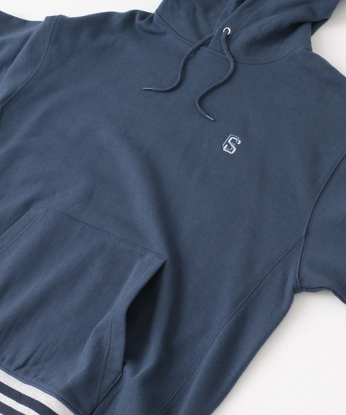 URBAN RESEARCH DOORS（アーバンリサーチドアーズ）の「『別注』GEMSPORTS×DOORS リブラインパーカー（パーカー・メンズ・グレー/ネイビー・LARGE/MEDIUM）」の4枚目の写真