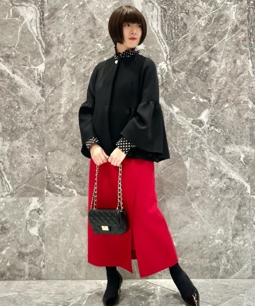 LOULOU WILLOUGHBY】ツイルジョーゼットノーカラージャケット