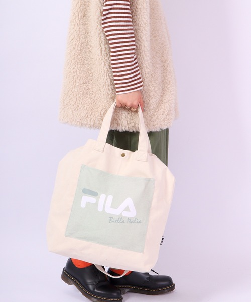 FILA グレイッシュポケット2WAYキャンバストートバッグ（トート