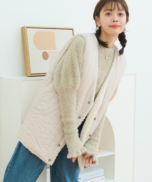 paravion（パラビオン）の「ボア×キルトリバーシブルベスト（ベスト