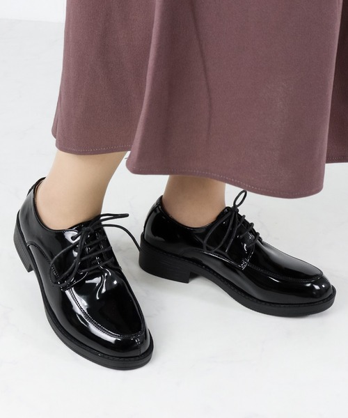 AAA+(サンエープラス)の「AAA+ / 超軽量 Uチップレースアップシューズ (3576)(ドレスシューズ・レディース・ブラック/ブラック系その他/ダークブラウン・35/36/37/38/44/39/41/42/43/40)」の3枚目の写真