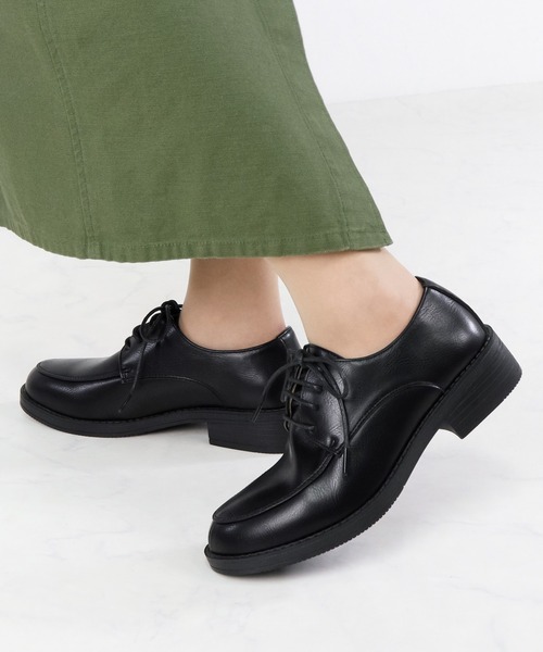 AAA+(サンエープラス)の「AAA+ / 超軽量 Uチップレースアップシューズ (3576)(ドレスシューズ・レディース・ブラック/ブラック系その他/ダークブラウン・35/36/37/38/44/39/41/42/43/40)」の2枚目の写真