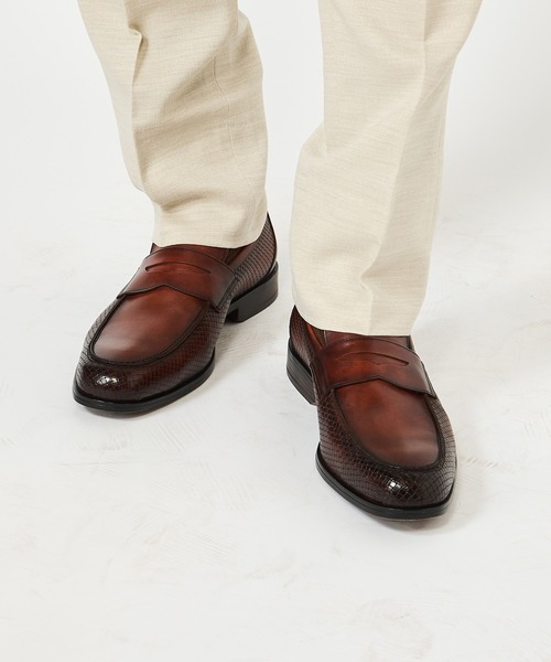 CROWDED CLOSET（クラウデッドクローゼット）の「型押しレザーコインローファー/ビジカジ兼用（ローファー・メンズ・ブラック/ブラウン・01/02/03）」の17枚目の写真