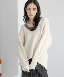 LAKOLE | モールヤーンVネックプルオーバー / 174187(ニット/セーター)