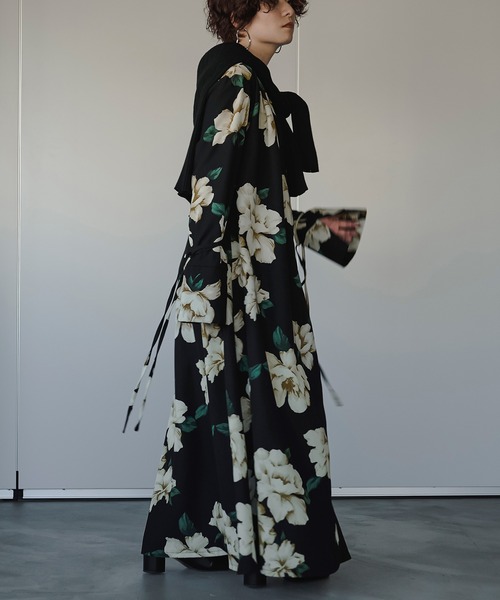 【TED BAKER】LIORRAL フローラルオーガンザマキシシャツワンピ Floral Organza Belted Midi Shirt Dress - LIORRA | Ted Baker