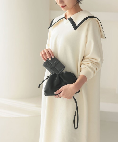 DONOBAN(ドノバン)の「レザーバイカラー三つ折り財布(財布・レディース・グリーン系その他/ブラウン/ブルー/ブラック/ホワイト系その他・F)」の15枚目の写真