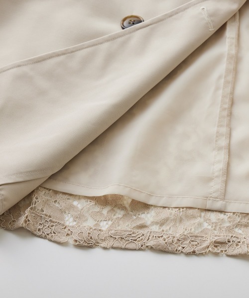 nissen（ニッセン）の「バックレースキャンディースリーブトレンチコート（トレンチコート・レディース・ネイビー/ベージュ・L/LL/S/M）」の22枚目の写真