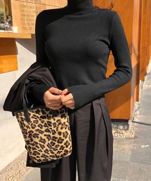 レオパード柄 リバーシブル ミニバッグ